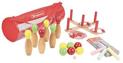 Jeujura - 8604- Jeux de Soci&eacute;t&eacute;-Pack de Jeux d'Exterieur en Bois