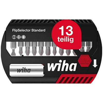 Wiha coffret d'embouts flipselector standard 25 mm pozidriv, torx 13