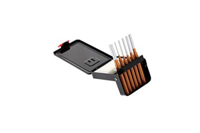 Juego de botadores cil&iacute;ndricos &Oslash; 3-10 mm + caja met&aacute;lica, 6 piezas