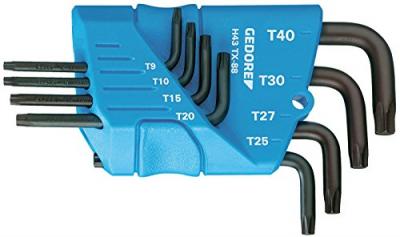 Gedore Tx 43-88 Verrou A Douille Lot De 8 Cl&eacute;s Torx De T9 A T40