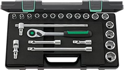 Coffret de douilles 1/2 22 pi&egrave;ces 52/16/6QR kn