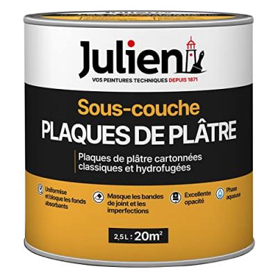 Sous-couche Plaques de pl&acirc;tre cartonnees MAT Blanc 2.5L