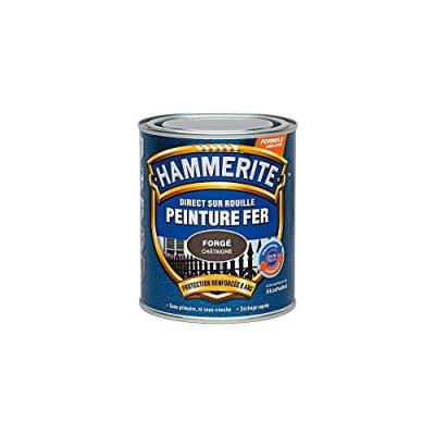 Peinture m&eacute;tal direct sur rouille Hammerite forg&eacute; ch&acirc;taigne 0 75L