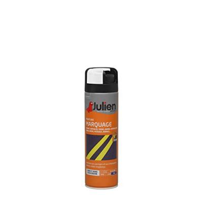 Peinture a&eacute;rosol de marquage multi supports Julien mat blanc 500ml