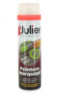Peinture a&eacute;rosol de marquage multi supports Julien fluo orange 500ml