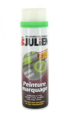 Peinture a&eacute;rosol de marquage multi supports Julien fluo vert 500ml