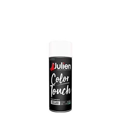 Julien - Peinture a&eacute;rosol blanc neige satin&eacute; 400ml - Blanc