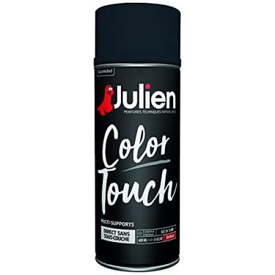 Bombe de peinture Color touch JULIEN noir RAL 9005 brillant 400 ml