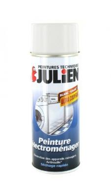 Julien - Peinture a&eacute;rosol blanc frigidaire 400ml - Blanc