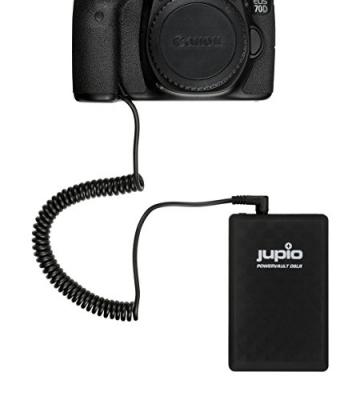 Jupio Power Vault Batterie Portable pour Cam&eacute;ra DSLR LP-E6 28 W Noir