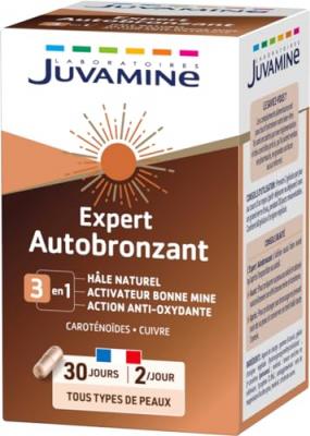 Compl&eacute;ment Alimentaire Expert Auto Bronzant 3en1 Juvamine - La Boite De 60 G&eacute;lules