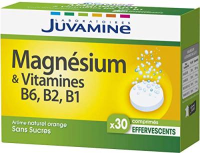 Magnesium & Vitamines B6 B2 B1 30 Comprimes Effervescents Juvamine