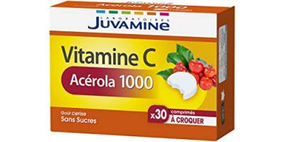 JUVAMINE - Vitamine C Ac&eacute;rola 1000mg - 30 Comprim&eacute;s &agrave; croquer