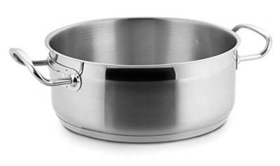 Marmite basse - rondeau induction en inox 18/10 - 28 cm eco chef