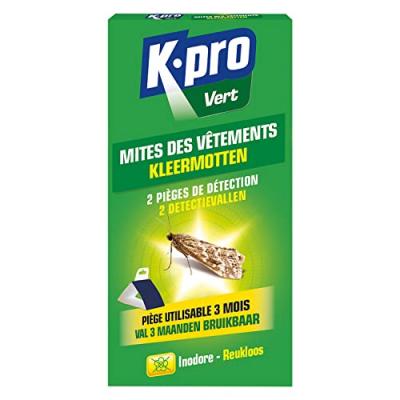 Pi&egrave;ges &agrave; mites pour v&ecirc;tement Kapo vert (x 2)