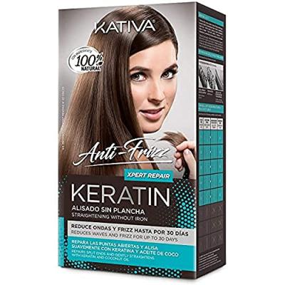 Traitement Capillaire Lissant Keratin Anti-frizz Post Kativa (3 pcs)