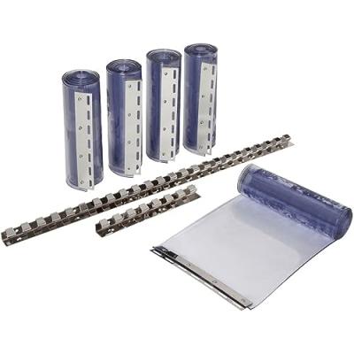 Kit de rideaux &agrave; bandes PVC transparentes - 30 x 225 cm