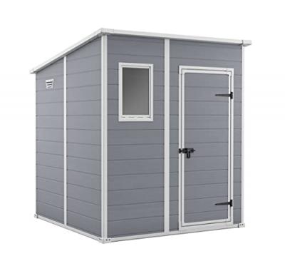 Keter Abri de rangement de jardin Manor Pent, 6 pieds x 6 pieds, gris