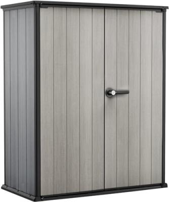 Armoire Haute Brossium En R&eacute;sine - 1400l - 140 X 77 X 120 Cm - Gris