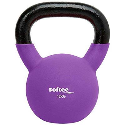Softee Neoprene 12kg Kettlebell Noir,Violet 12 kg