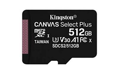 Kingston Canvas Select Plus Carte MIcro SD SDCS2/512GBSP Class 10