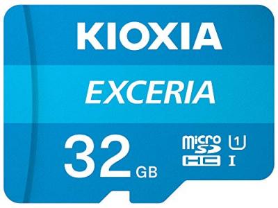 Kioxia Exceria Carte Micro SDHC 32 Go UHS-I Classe 10 avec Adaptateur