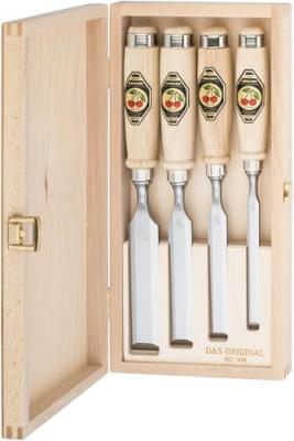 Kirschen jeu de 4 ciseaux &agrave; bois 1141 hk / bo&icirc;te en bois DFX-433365