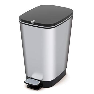 Kis Chic Poubelle Plastique Argent 25 L 26,5 x 40,5 x 45 cm