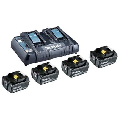 Batterie 18V + kit d'alimentation &agrave; double carcasse Batterie 4x 5.0h