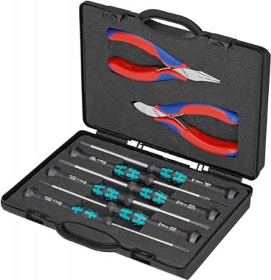 Coffret Compact D'un Jeu De 2 Pinces Et 6 Tournevis Wera