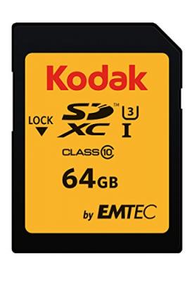 Sdxc 64go kodak cl10 uh1 u3 ultra 95mb/s - sous blister