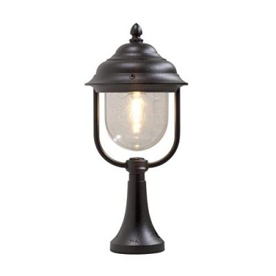 Pi&eacute;destal de poteau de portail ext&eacute;rieur moderne noir mat, IP43