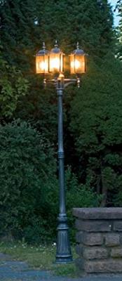 Lampadaire ext&eacute;rieur Konstsmide Milano 75 W noir,argent 2.3 m
