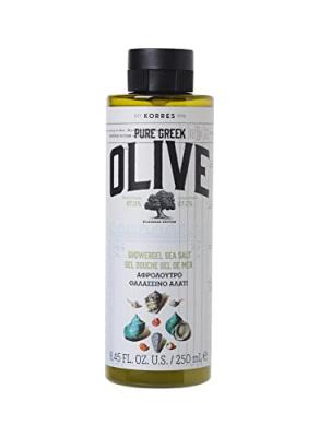 Korres Gel douche vert olive et sel de mer 250 ml, v&eacute;g&eacute;talien