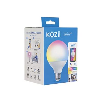 Ampoule Connect&eacute;e SMD E27 1521 lumens G95, &eacute;clairage blancs + couleurs