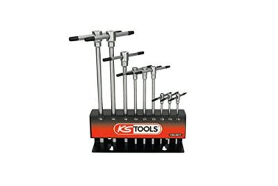 Pr&eacute;sentoir de cl&eacute;s torx &agrave; poign&eacute;e en t, 9 pi&egrave;ces ks tools 158.5211