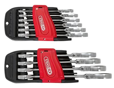 Jeu de cl&eacute;s mixtes cliquet Gearplus - 10 pcs - T&ecirc;te inclinable &agrave; verrouillage 503.4850