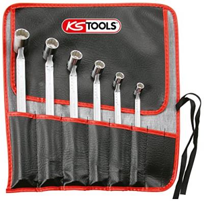 KS TOOLS 517.0310 Jeu de 6 Cl&eacute;s &agrave; Douilles Articul&eacute;es - 12 Pans