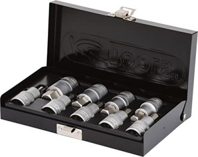 Ks tools 1/2"" jeu de douilles tournevis 6 pans int&eacute;rieur, courtes, 9