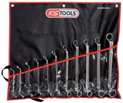 Jeu de cl&eacute;s polygonales contre-coud&eacute;e 11 pi&egrave;ces KS TOOLS 920.0249