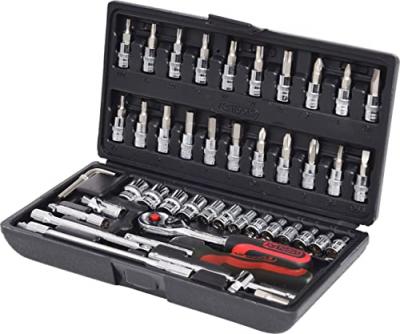 KS Tools Jeu de douilles et d'embouts 48 pcs CHROME+ 1/4 918.0648