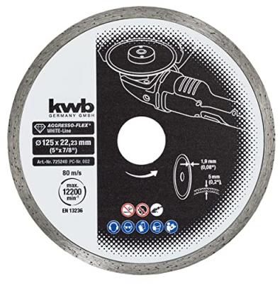 Kwb - Disque Diamant White Line 125 &Agrave; Jante Continue