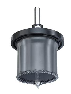 KWB Scie tr&eacute;pan au carbure, avec plateau support et m&egrave;che de centrage - 499463
