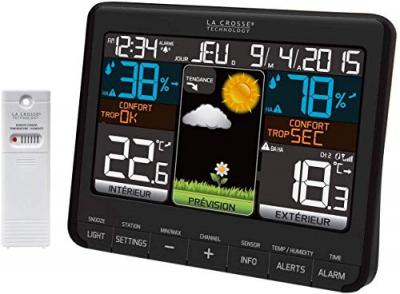 La Crosse Technology - WS6825 - Station m&eacute;t&eacute;o color&eacute;e - Noir