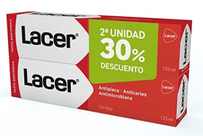 Lacer Double dentifrice anti-caries 125 ml + bain de bouche 200 ml