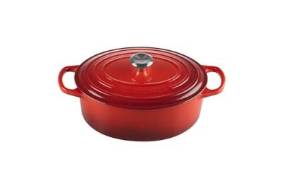 Cocotte ovale Signature 27cm Cerise - Le Creuset - Rouge - Fonte