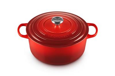 Le Creuset Cocotte Signature Ronde En Fonte &Eacute;maill&eacute;e, 28cm, Cerise