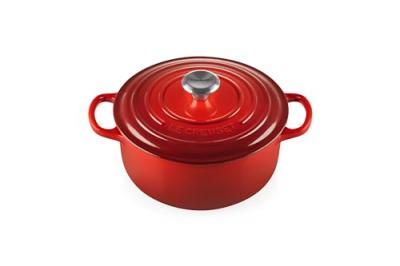 Cocotte ronde fonte &eacute;maill&eacute;e cerise &Oslash;20 cm 2,4 l Rouge Le Creuset