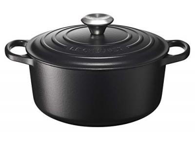 Le Creuset Cocotte Signature Ronde En Fonte &Eacute;maill&eacute;e, 24cm, Noir