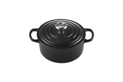 Le Creuset Cocotte Signature Ronde En Fonte &Eacute;maill&eacute;e, 18cm, Noir Mat